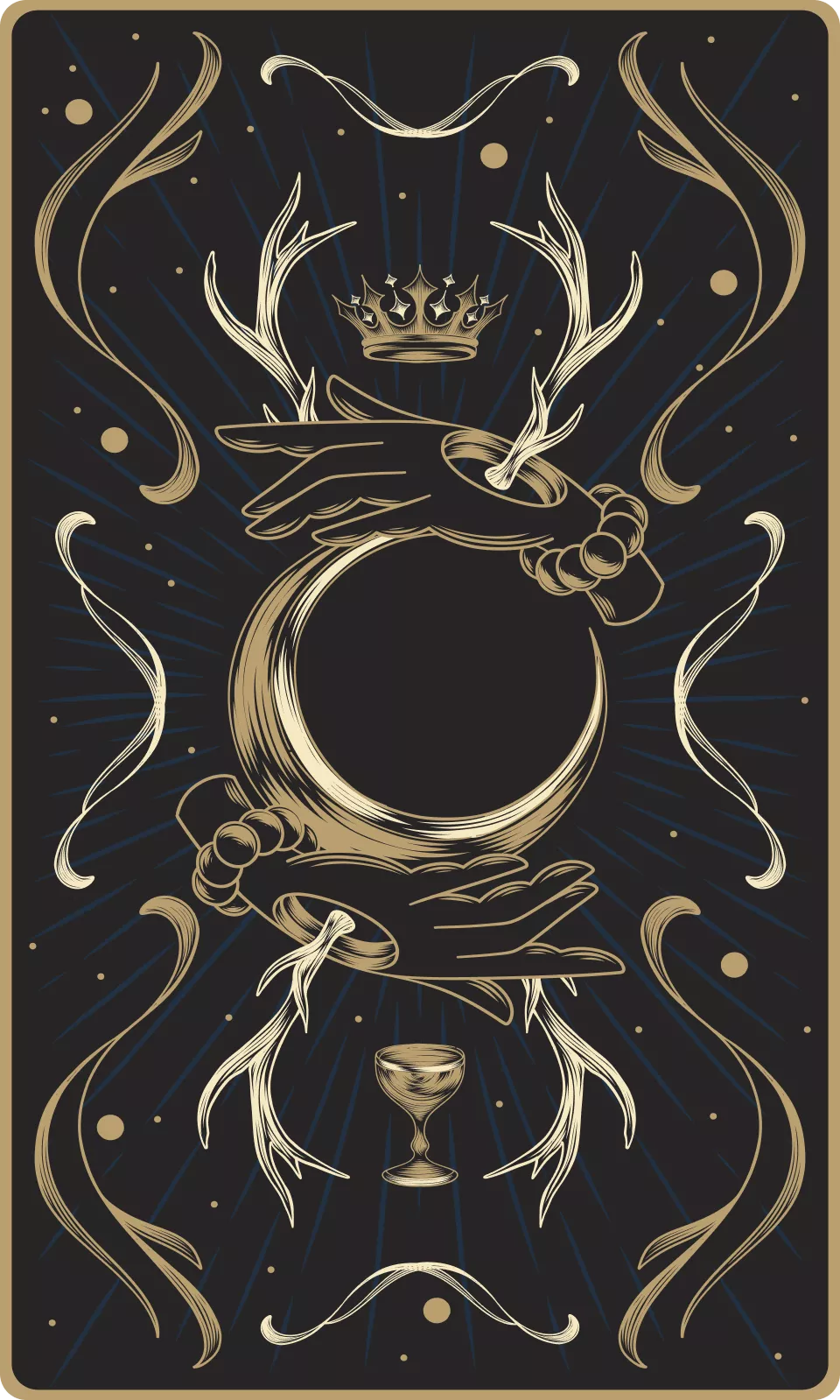 The back of an Arcana tarot card.